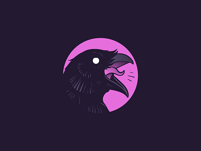 Spooky Raven design digital halloween illustration portrait raven spooky