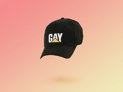 Hard Hat baseball black building cap caterpillar construction design float gay gradient hat lgbt lgbtq lgbtqia logo mockup product queer tools yellow