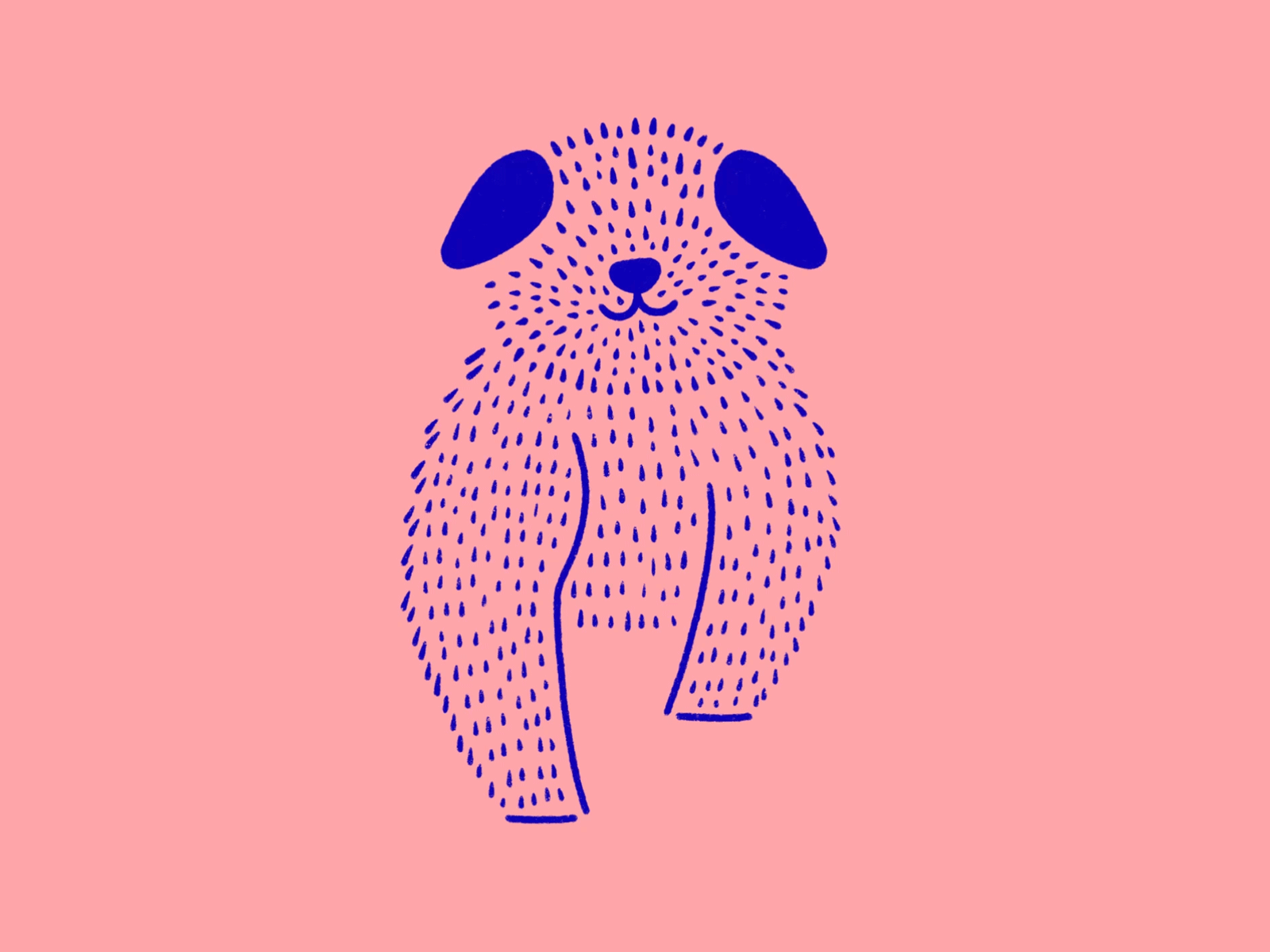 Strutting animation design dog doggo gif hand drawn illustration illustrator line art pet procreate simple texture
