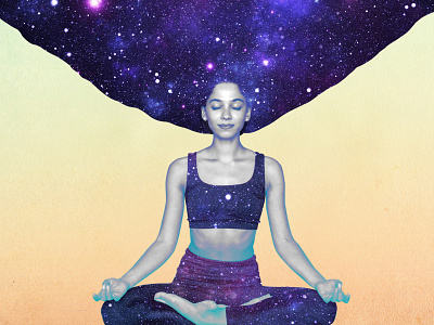 Mindfulness art galaxy graphic illustration meditation mindfulness