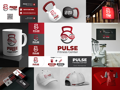 Pulse Fitness Center 3d animation app branding business card design fitness graphic design graphics gym identity illustration interior design logo mock up motion graphics typography ui ux vector