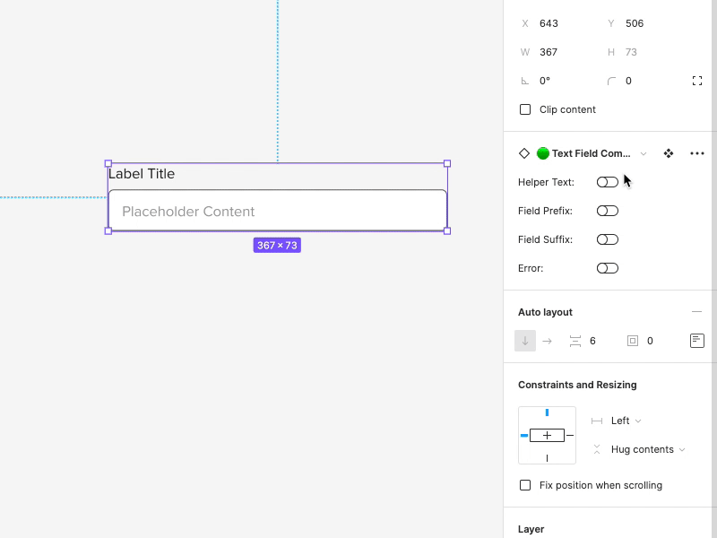 Text Field design design system figma ui ux variable