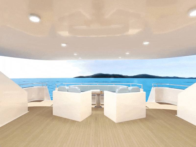 360° Yacht Interior Vr 360° 3d animation ar interior motion principle ui ux vr web