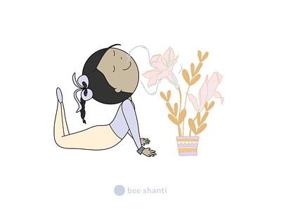 name a scent you are thankful for design flowers gratitude illustration yoga