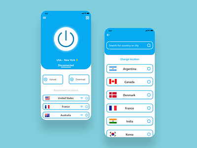 A simple UI design for VPN