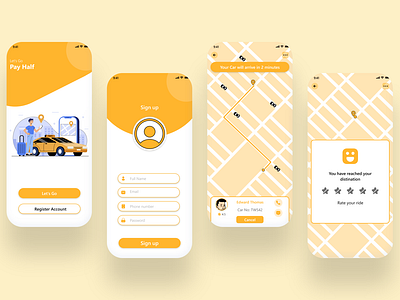 Taxi App UI design