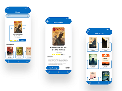 Books app UI design