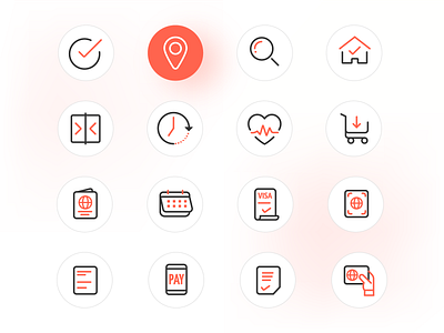 Simple line icons app design icon icon set illustration line icons vector