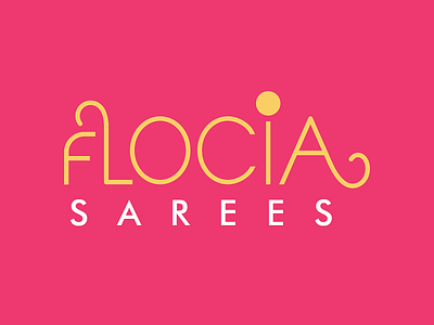 Logo Design for Flocia Sarees app branding ecommerce icon illustration logo vector