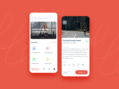Sports and Fitness App UI Exploration