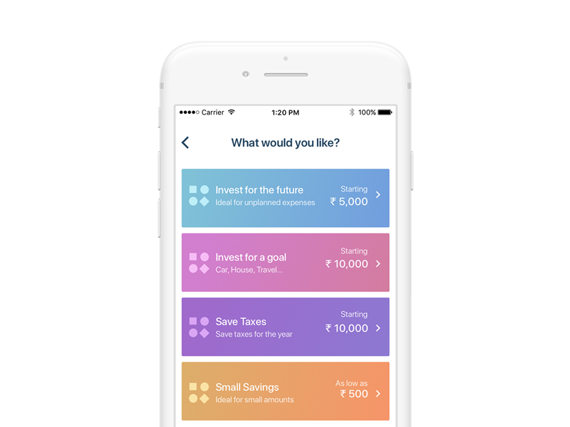 Wealthy iOS App Home Page WIP design color finance ios banking investment ux gradient uiux