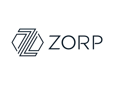 ZORP Logo branding connections hexagon it security letter z line logo protection stripes z