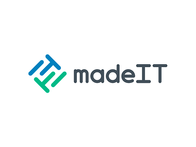 madeIT logo brand continuity branding connections it it security line logo logo anatomy logotype protection rounded logotype