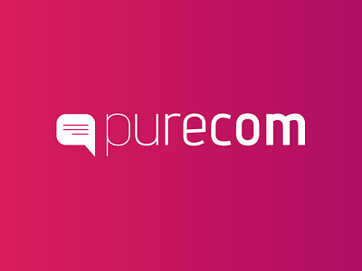 purecom logo brand communications font weight gradient logo pr