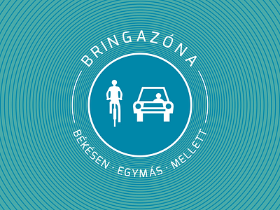 BringaZóna logo bicycle bike bike zone blue car logo peace traffic