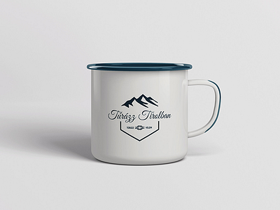 Enamel Mug with Hiking Logo