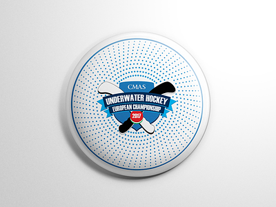 Badge for UWH2017 badge blue championship circle hockey shield underwater