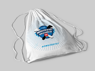 Bag for UWH2017 bag blue championship circle dots hockey shield underwater