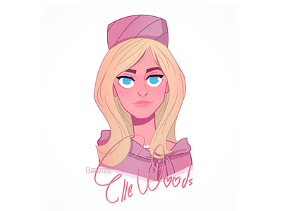 Elle Woods drawing ell woods female female character heroin illustration legally blonde movie movie character portrait reese witherspoon
