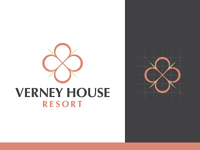Verney House Resort Rebrand branding design graphic design hotel identity illustration logo mark resort vector