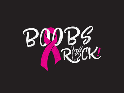 Boobs Rock! boobs rock breast cancer breast cancer awareness contest radio shirt design submission