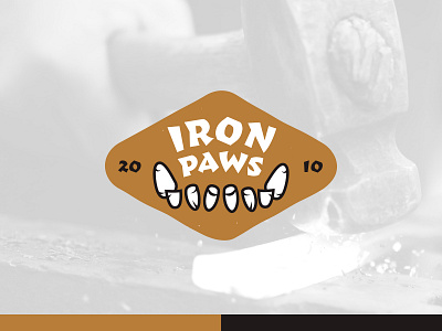 Iron Paws branding design graphic design houston identity illustration iron logo mark paws steel texas vector