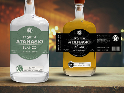 Tequila Atanasio Label Redesign bottle bottle label branding design graphic design identity label design label mockup mexico tequila tequila bottle