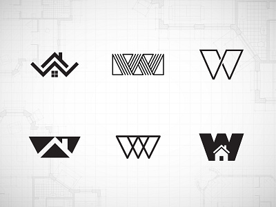 Initial Concepts - Williamson Construction branding construction construction logo design graphic design house houston identity illustration logo mark texas vector w logo