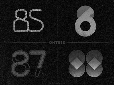 Numbers 85 to 88 on tees 85 86 87 88 design number numbers t shirt t shirts tee tees typography