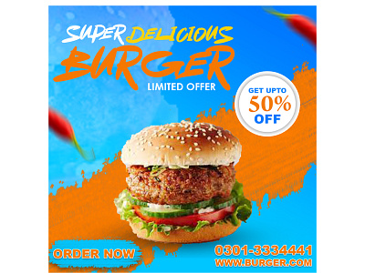 Zinger burger poster design banner design burger post burger poster food poster graphic design post design poster design social media post zinger burger poster