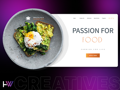 Web Design for Swiss College of Culinary Arts branding chef cheflife cooking cookingschool culinary school culinaryarts culinarycollege design figma illustration logo webdesign