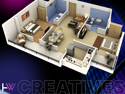 A 3D Rendered Tour of a Two Bedroom Apartment 3d designs 3d graphics 3d max 3d render 3d rendering animation architecture design elevation illustration interactive interior design model modeling presentation realistic rendering simulation virtual tour visualization