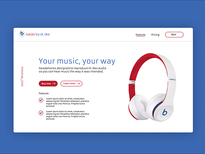 Beats landing page