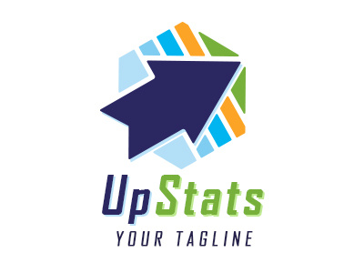 Hexagon Statistic Logo flat hexagon logo seo statistics