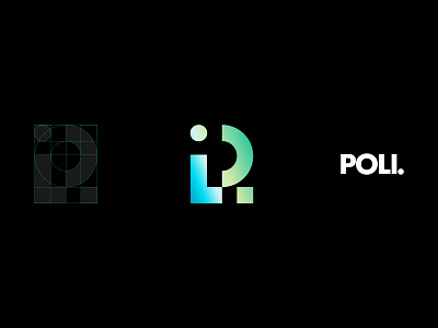 POLI. brand design branding geometric logo logo design personal brand
