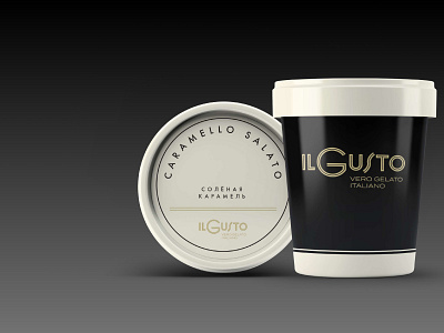 Il Gusto. Italian ice cream branding design graphic design logo packaging