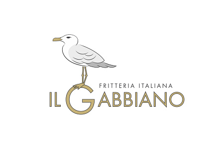 Il Gabbiano. Fritteria italiana branding design graphic design lettering logo