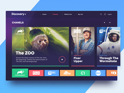 Discovery+ Concept design interface ui ux