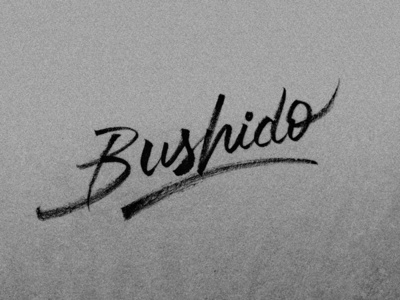 Bushido brush pen branding brush calligraphy design logo typography