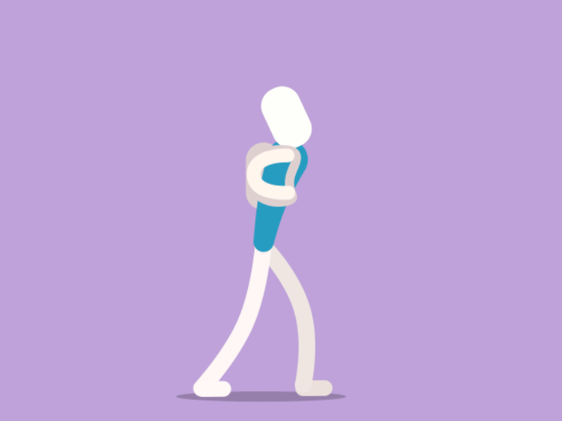 001 - Simple Walk Cycle 2d after effects animation debut design simple