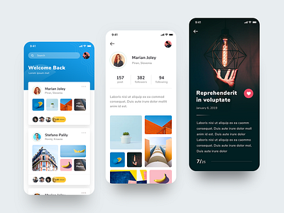 Photographer + profile app by Taufik Ismail on Dribbble