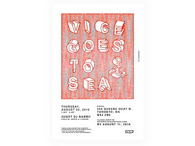 Vice Goes to Sea event poster sea toronto vice wavy