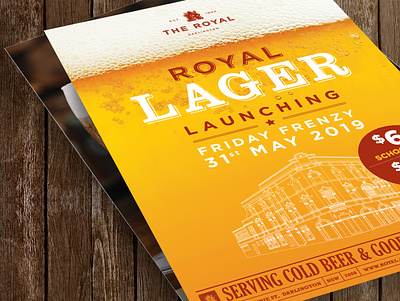 Royal Lager Flyer Design branding design flyer flyer design graphic layout online