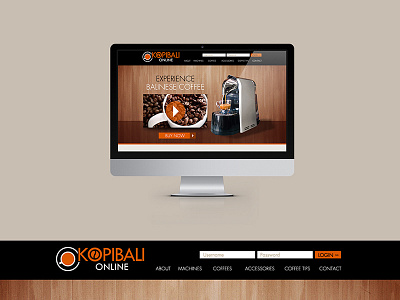 Kopi Bali | Web Design design digital graphic interface mockup online screen ui web webdesign