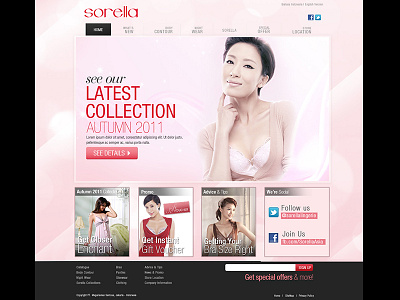 Sorella | Webdesign design digital fashion graphic layout online redesign responsive ui web webdesign website