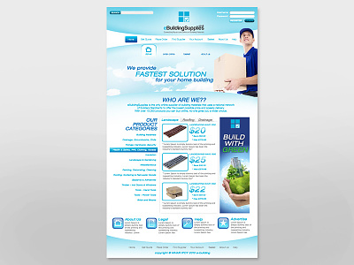 Building Supplies | Website Design design digital graphic interface layout mockup online screen ui webdesign website