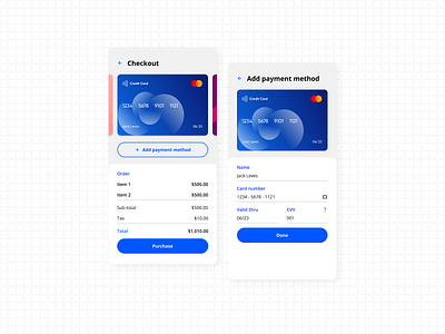 #DailyUI | Day 2 | Credit Card Checkout app dailyui design graphic design mobile design ui ux