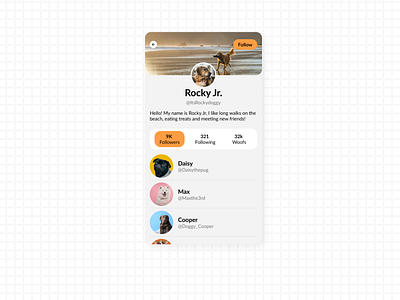 #DailyUI | Day 6 | User profile app dailyui design graphic design mobile design pets profile social media ui ux