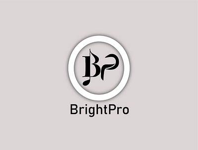 BrightPro Logo 3d adobe illustrator bplogo brightpro logo graphic design logo logo design ring light typography