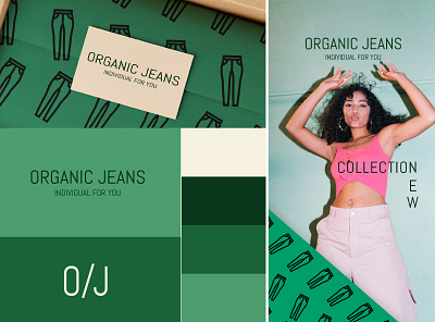 Logo and Branding for Organic Jeans art branding design digitalart graphic design logo minimal